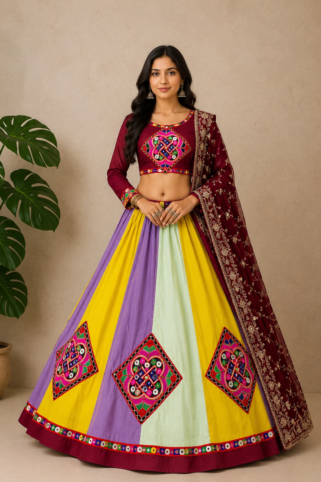 navaratri chaniya choli — Silk Blend with Net Dupatta